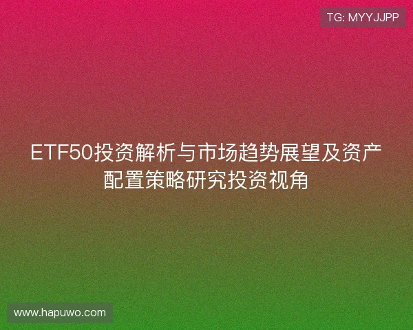 ETF50投资解析与市场趋势展望及资产配置策略研究投资视角
